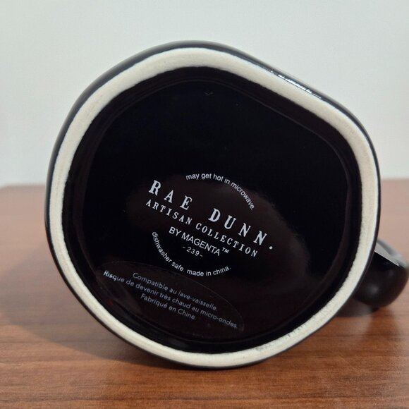 Rae Dunn Skeleton Coffee Mug Halloween Bats Design Brand New With Tags Handmade - Picture 7 of 7